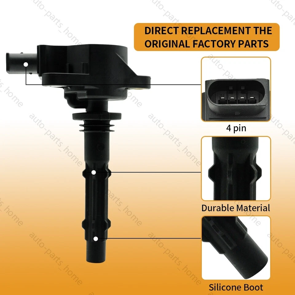 Paquete de 6 bobinas de encendido OEM + bujías de iridio para Mercedes-Benz C300 E350 UF535 Foto 3 de 4