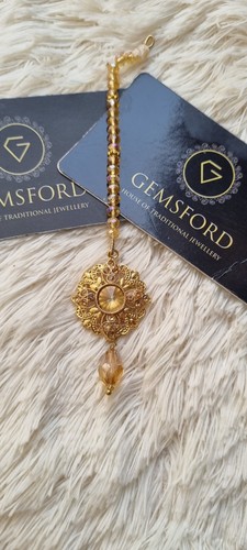 Neu Indisch Pakistanisch Bollywood Gold Kopfschmuck Tikka Haarkette Brautmode - Bild 6 von 26