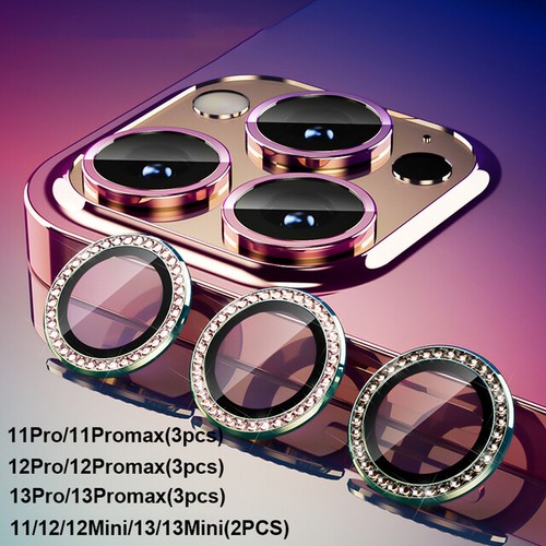Protector Pantalla Templado para Lente de Camara Metal Ring Diamond iPhone 15 16 - Picture 16 of 16