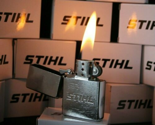 Stihl Engraved Logo Metal Original Benzin Lighter Gift For Stihl Fan - Picture 1 of 9