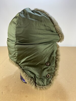 VTG US Military Helmet Flyers Winter B9B Wool Blend Nylon Cap