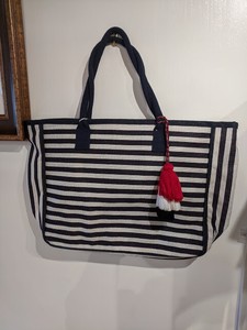 white company beach bag