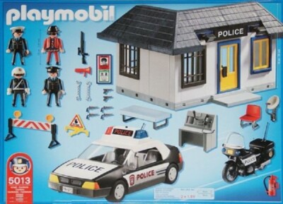 Playmobil 5013 - Police Station Complete Set Rare Collectible 