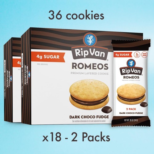 Rip Van Romeos Dark Chocolate Fudge Cookies - Low Sugar Cookies - Healthy Ket... - Afbeelding 3 van 6