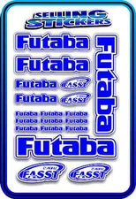 FUTABA SERVO RADIO RX TX 2.4G FLIGHT REMOTE CONTROL STICKERS FASST BLUE WHITE 