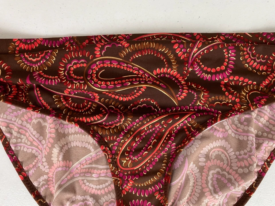 Liz Lange Maternity Bikini Bottom Womens XLarge Paisley Beach Swim Resort Summer - Image 2 of 4