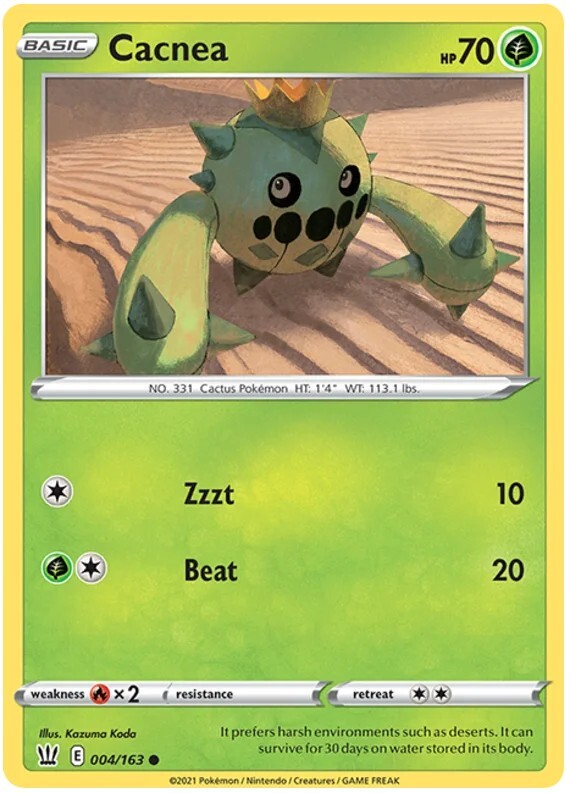 Cacnea Pokemon TCG Card 004/163