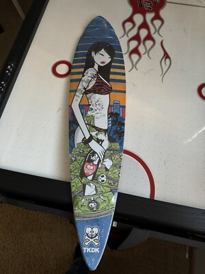 Tokidoki Rare Skateboard  Sparkling LONG BOARD Deck Brand New