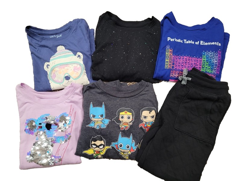 Girls Long Sleeved Shirts Size XS 4/5 Lot Of  6