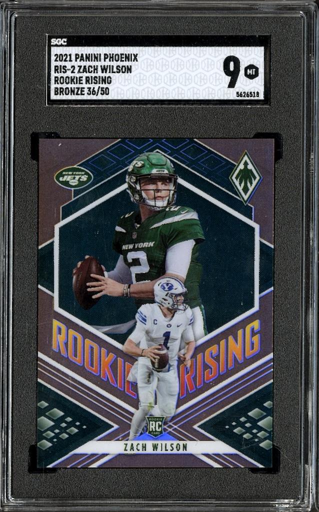 Zach Wilson Panini Phoenix Rookie Rising #RIS2 Bronze
