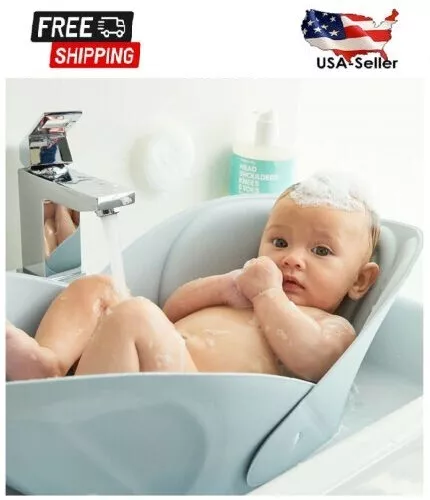 Soft Sink Baby Bath by Frida Baby Easy to Clean Baby Bathtub + Bath Cushion