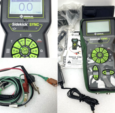 GREENLEE SIDEKICK SYNC 1160-1000 CABLE TESTER METER TOOL TESTED NEED NEW BATTERY