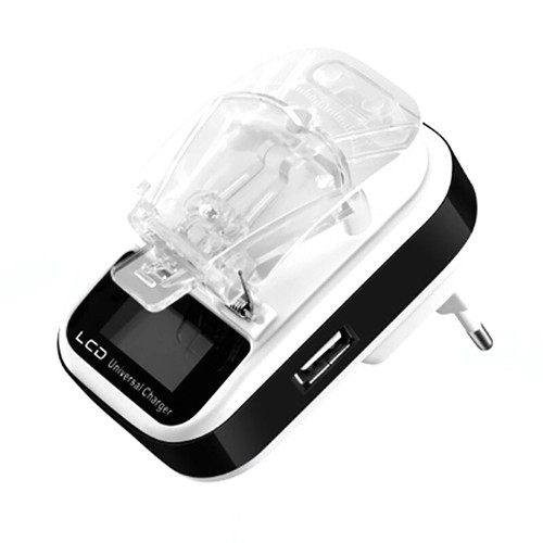 Universal Battery Charger Travel Charging With LCD Display For Phone Camera - Photo 8/11