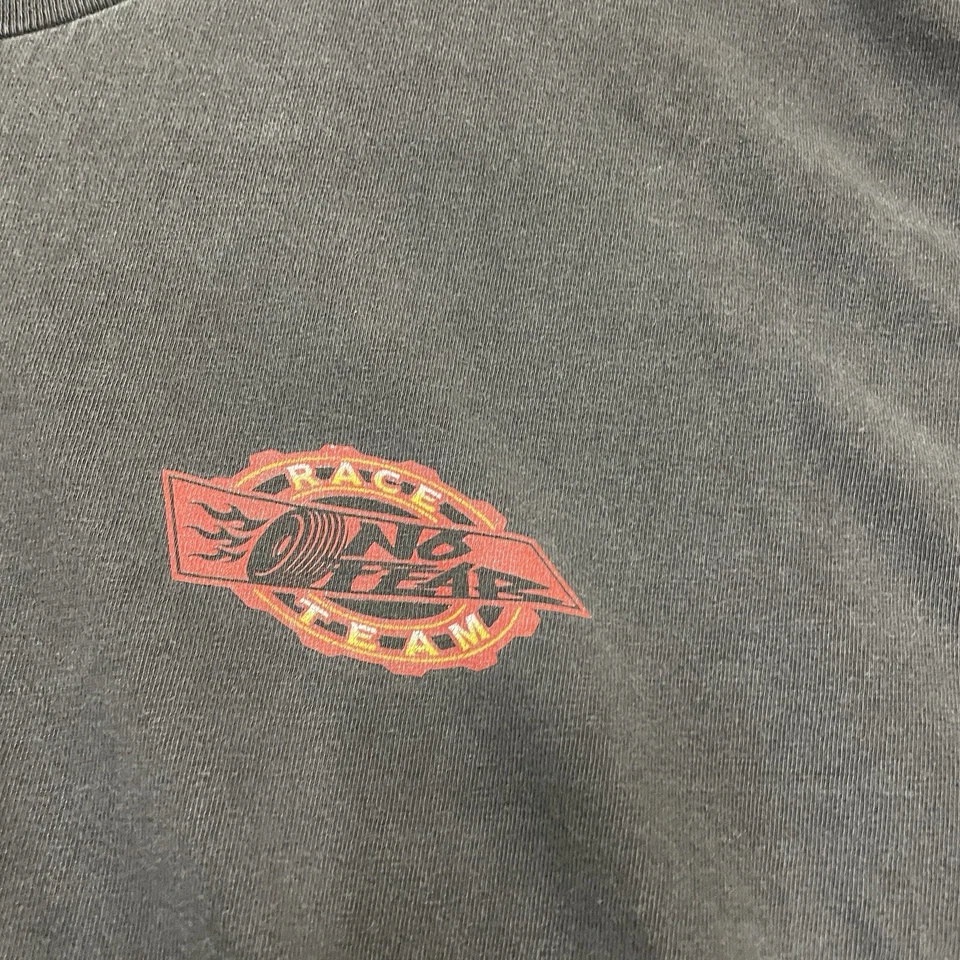 Camiseta De Colección Y2K No Fear Racing Team Adulto XL Negra Desteñida Años 90 Foto 4 de 4