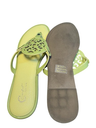 C Comfort Lime, Green Flat Sandal Man Made Material SZ 9  - Picture 2 of 4
