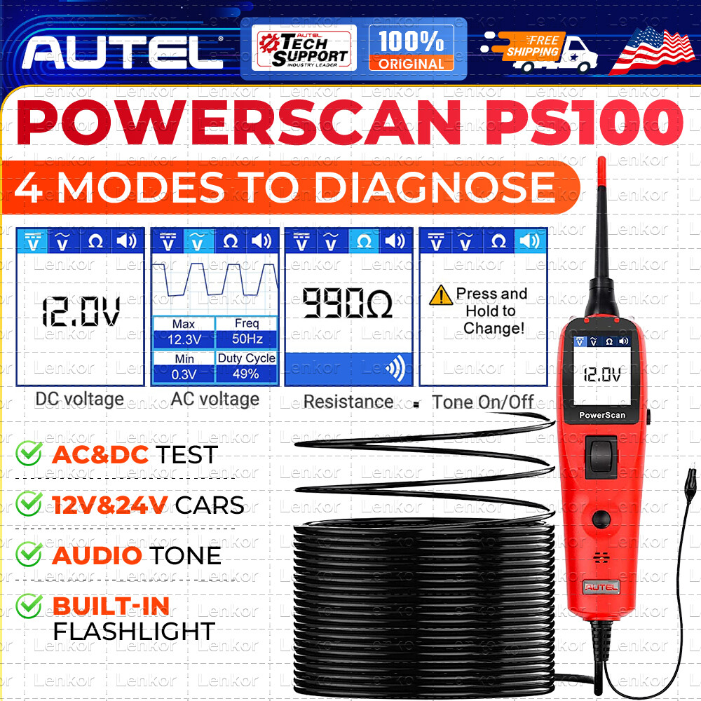 Autel Powerscan PS100 Probe 12V/24V Auto Electrical Circuit System Tester Tool