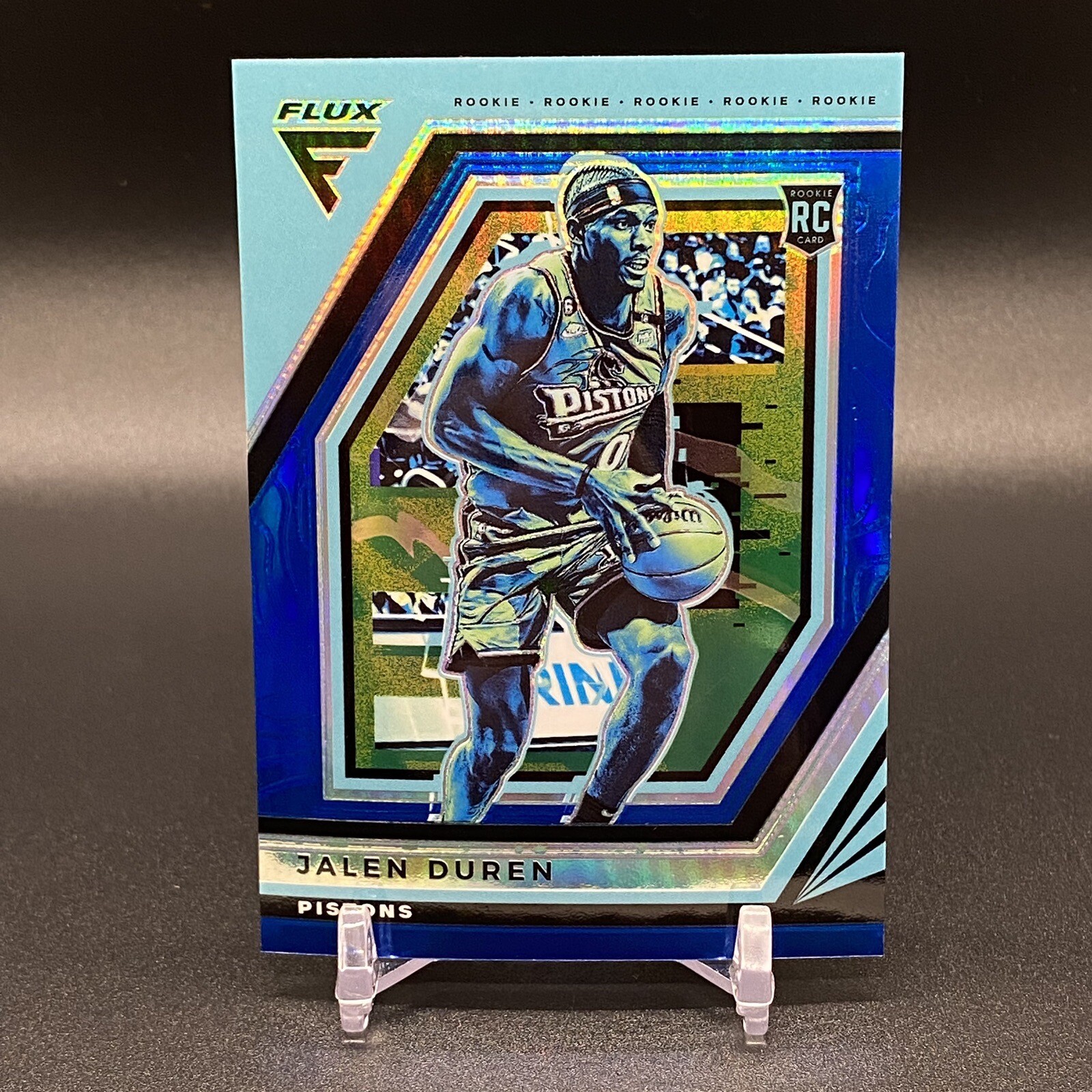 #/99! 🚨2022-23 Panini Flux Jalen Duren RC Blue Detroit Pistons Rookie #226