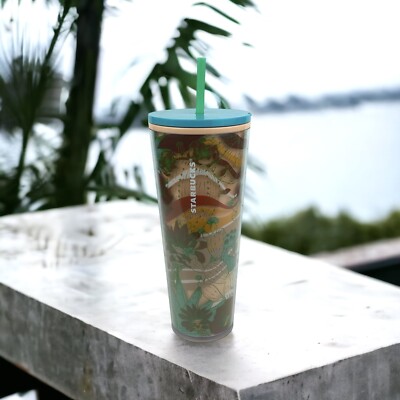 Starbucks Terracotta Desert Acrylic Cold Cup Venti Tumbler 24oz DAMAGED TOP