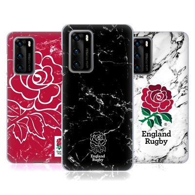 OFFICIAL ENGLAND RUGBY UNION MARBLE SOFT GEL CASE FOR HUAWEI PHONES 4