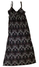 Wet Seal Sun Maxi Dress Paisley Teal Sz S/M  BOHO