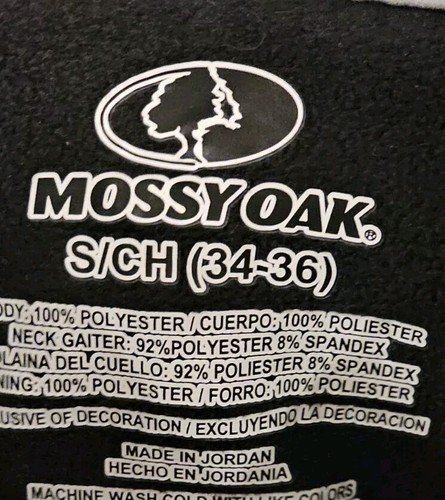 Mossy Oak Hunting Camo Hooded Sweatshirt With Neck Gaiter Small 34-36 Poly (42) - Picture 4 of 5