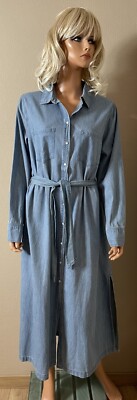 GRACE & MILA blaues Hemdblusenkleid 40 Neu