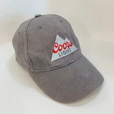 Coors Light Hat Cap Snap Back Adjustable Gray Embroidered Logo.