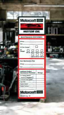 #ad #ad NOS Vintage Ford Motorcraft Service Reminder Oil Change Door Stickers Tags $4.42