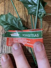 Christmas House Plastic Poinsettia Flowers-Brand New-SHIPS N 24 HOURS