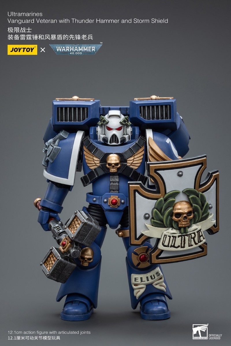 1/18 JOYTOY Warhammer 40k Ultramarines Vanguard Veteran w/Hammer