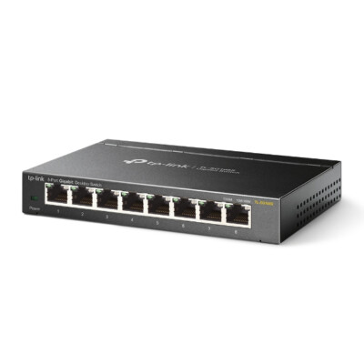 TP-Link TL-SG108S 8 Ports Gigabit Ethernet Unmanaged Plug and Play Schwarz