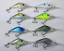 (Lot of 8) Berkley Dredger Depth 8.5 Berkley Fusion Hooks Different Colors Bass