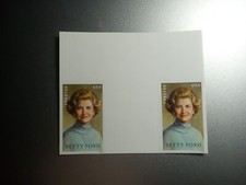 US 2024 #5852a 4ever Betty Ford Imperf/NDC Horizontal Gutter pair VF Mint
