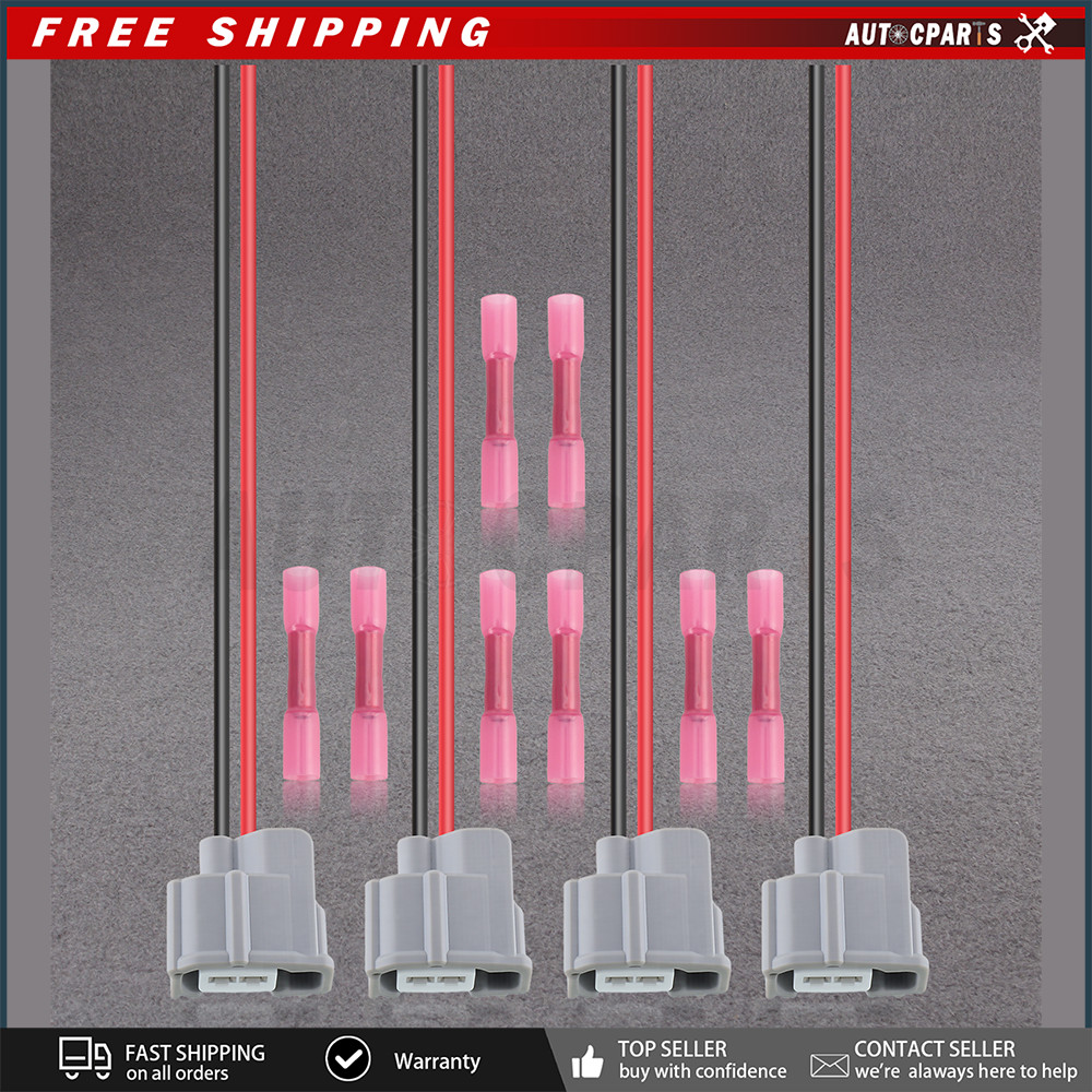 4pcs Fuel Injector Connector Plug For Toyota 4Runner Avalon Celica Echo Matrix