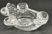 Vintage Art Glass Bear Bowl – Elegant Wildlife-Themed Glass Décor