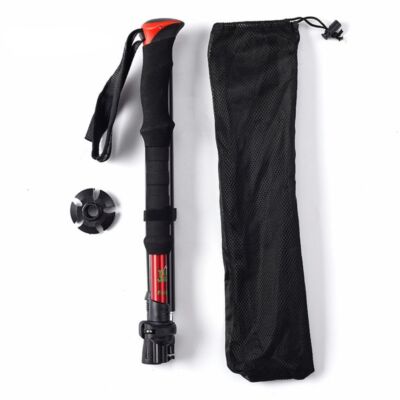 Trekking Poles Ultralight Wading Staff Folding Hiking Nordic Walking Stick New
