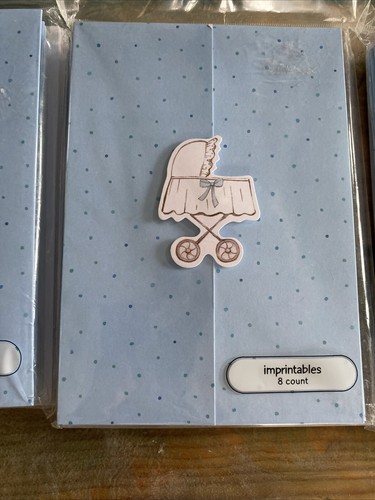 Baby Boy Shower Print Your Own Invitations Baby Stroller, Carriage, Pram. Set 3 - Picture 2 of 6