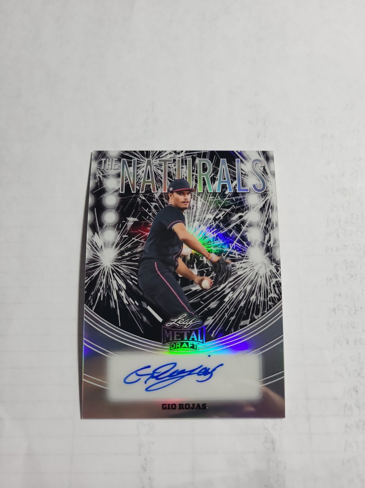 1/1 Gio Rojas 2026 Leaf Metal Draft Baseball The Naturals Auto Texas Rangers 