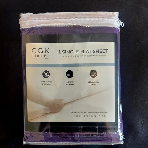 CKG Linens One Single Flat Sheet Purple Twin NEU Bettwäsche - Bild 1 von 5
