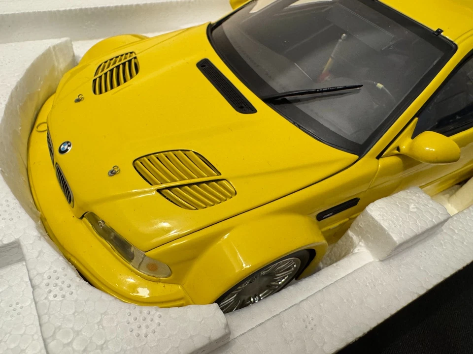 *RARO* 1:18 Minichamps 2001 M3 GTR Street Version Phoenix amarillo carrocería ancha E46 Foto 4 de 4