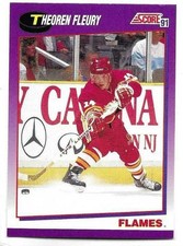 THEO THEOREN FLEURY 1991-92 SCORE CARD NEAR MINT+ CONDITION