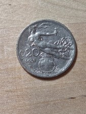 Italy 20-centesimi coin, 1908. KM# 44, nickel. Allegory of Liberty in flight.