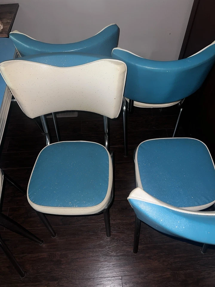 1969 Винтажная кухня - столовая комплект: стол (верх Formica) и пять стульев - ретро - Изображение 3 из 3