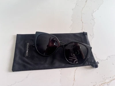 Authentic Dolce & Gabbana DG6119 Women’s Oversized Butterfly Sunglasses – Black - Image 1 of 4