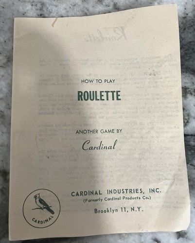Cardinal Industries Roulette Wheel And Horse Racing Game Vintage Gambling - Picture 6 of 9