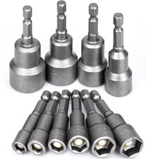 10 Pièces Douille Visseuse Magnétique 6-19 mm Douille Visseuse a Choc Embout ...