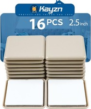 2.5 Inch Selfstick Furniture Sliders 16 Pcs Square Furniture Sliders For Carpet