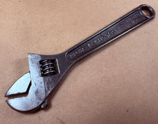 VINTAGE McKAIG-HATCH 8" ADJUSTABLE CRESCENT WRENCH - MADE IN USA