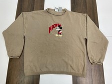 Vintage 90s Mickey  Co Mens Size XL Brown Sweater Disney Pullover Mickey Mouse