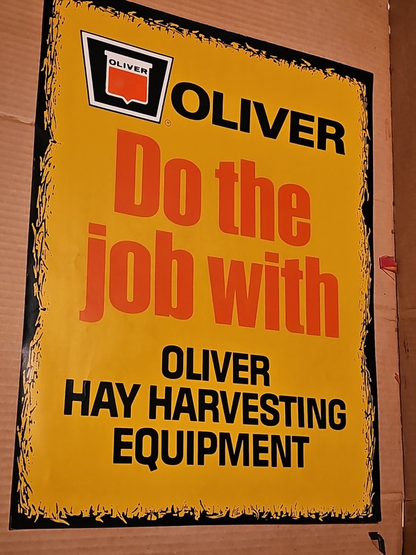Vtg Oliver Dealer's Poster 21 1/2" 17" Original 
